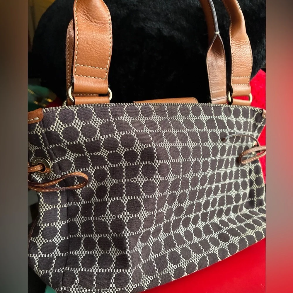 Kate Spade Brown and Red Geometric Shoulder Bag